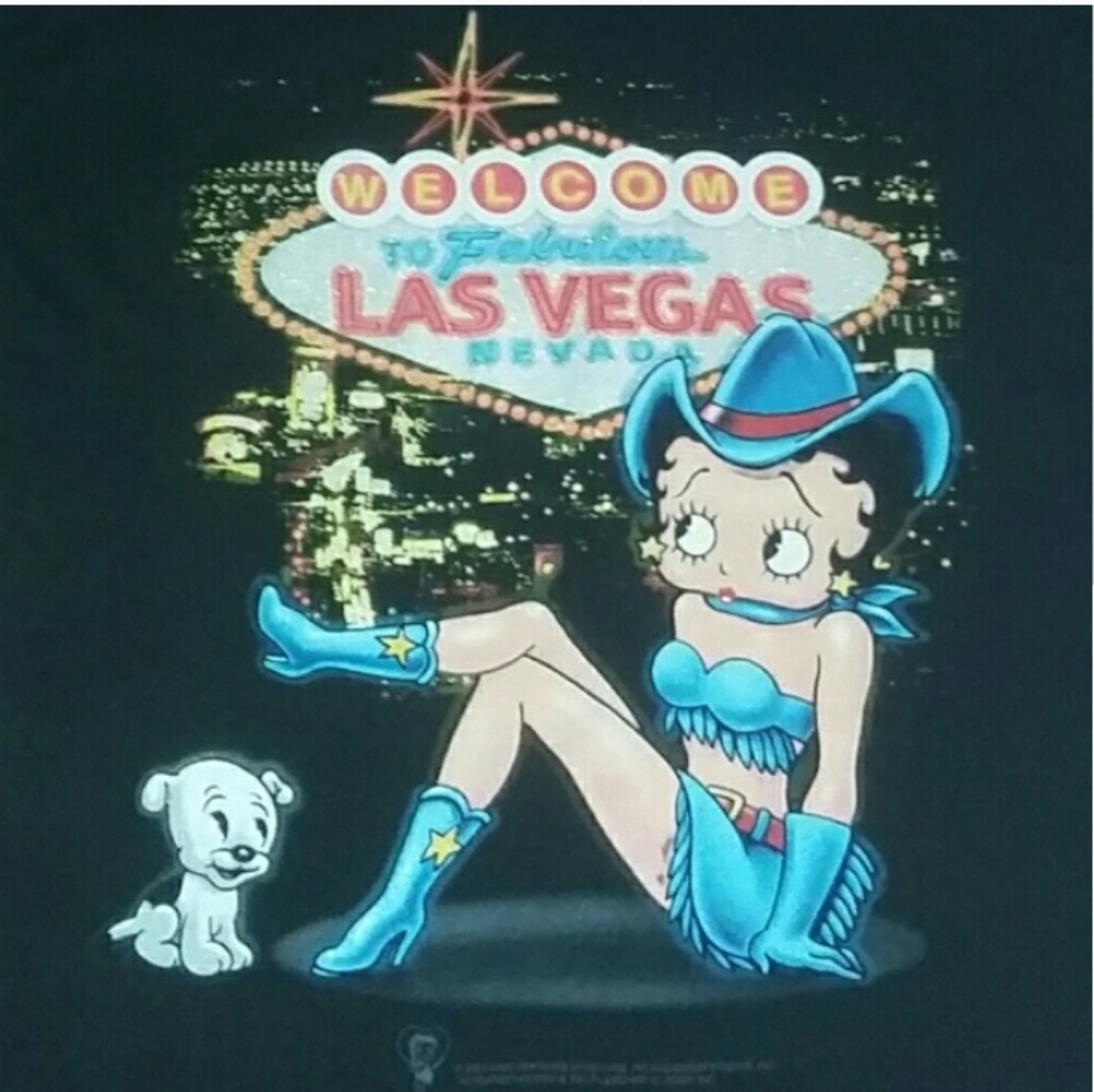 2001 Betty Boop Las Vegas Nevada Vintage Shirt Tee - Picture 1 of 5